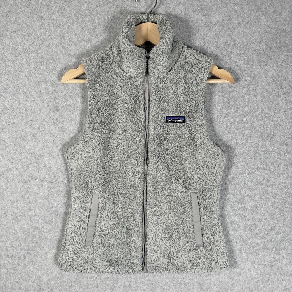 Patagonia Los Gatos Vest Womens Small Gray Fleece Full Zip Outdoor Hiking Camp